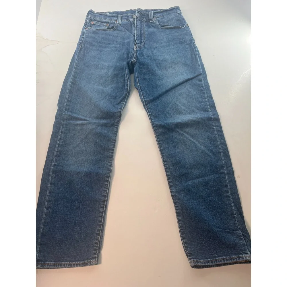 Levis Levi Big E Jeans Men's 32x30‎ Stretch 502 Premium Modern Leather Patch